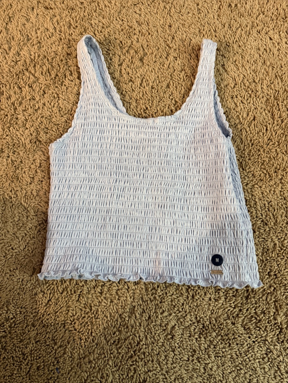 Hollister Light Blue Smocked Tank